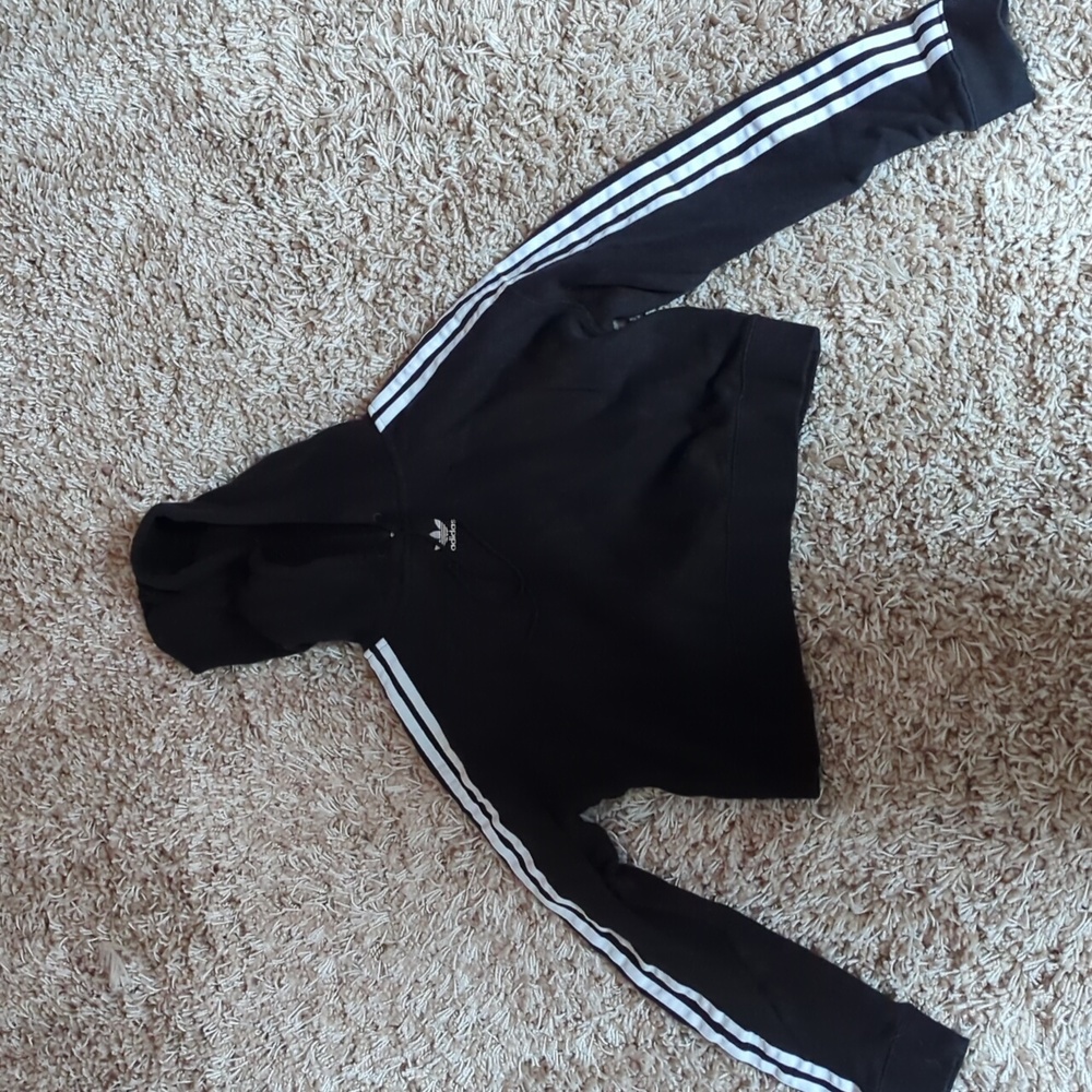 Adidas trefoil crop hoodie